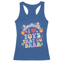 Funny Embarrassing Racerback Tank Top I Love Toys That Go Brrr Adult Humor - Wonder Print Shop