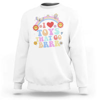Funny Embarrassing Sweatshirt I Love Toys That Go Brrr Adult Humor - Wonder Print Shop