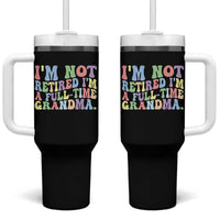 Retired Grandma Tumbler With Handle Funny Retirement Gifts For Grandma - Wonder Print Shop