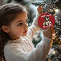 Just A Dad Who Always Came Back With The Milk Christmas Ornament Retro Raccoon Camo Fathers Day - Wonder Print Shop