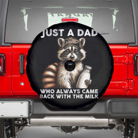 Just A Dad Who Always Came Back With The Milk Spare Tire Cover Retro Raccoon Camo Fathers Day - Wonder Print Shop