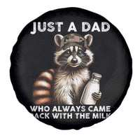 Just A Dad Who Always Came Back With The Milk Spare Tire Cover Retro Raccoon Camo Fathers Day - Wonder Print Shop