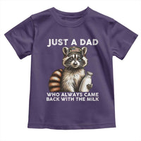 Just A Dad Who Always Came Back With The Milk Toddler T Shirt Retro Raccoon Camo Fathers Day - Wonder Print Shop