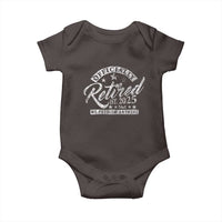 Vintage Retired 2025 Baby Onesie Funny Retirement Not My Problem Anymore