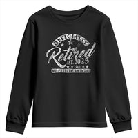 Vintage Retired 2025 Youth Sweatshirt Funny Retirement Not My Problem Anymore
