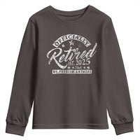 Vintage Retired 2025 Youth Sweatshirt Funny Retirement Not My Problem Anymore