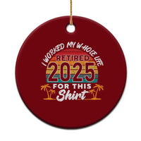 Retired 2025 Ceramic Ornament Retro Retirement Summer Vibes - Wonder Print Shop