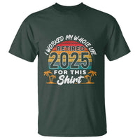 Retired 2025 T Shirt Retro Retirement Summer Vibes