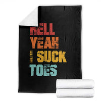 Funny Inappropriate Embarrassing Throw Blanket Funny Foot Fetish Sucking Toes Cringe Offensive Humor - Wonder Print Shop