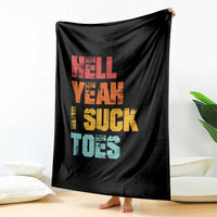 Funny Inappropriate Embarrassing Throw Blanket Funny Foot Fetish Sucking Toes Cringe Offensive Humor - Wonder Print Shop