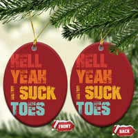 Funny Inappropriate Embarrassing Christmas Ornament Funny Foot Fetish Sucking Toes Cringe Offensive Humor - Wonder Print Shop