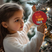 Funny Inappropriate Embarrassing Christmas Ornament Funny Foot Fetish Sucking Toes Cringe Offensive Humor - Wonder Print Shop