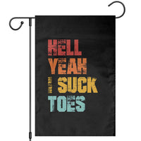 Funny Inappropriate Embarrassing Garden Flag Funny Foot Fetish Sucking Toes Cringe Offensive Humor - Wonder Print Shop