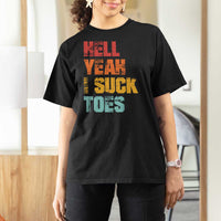 Funny Inappropriate Embarrassing T Shirt For Women Funny Foot Fetish Sucking Toes Cringe Offensive Humor - Wonder Print Shop