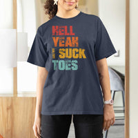 Funny Inappropriate Embarrassing T Shirt For Women Funny Foot Fetish Sucking Toes Cringe Offensive Humor - Wonder Print Shop