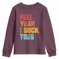 Funny Inappropriate Embarrassing Youth Sweatshirt Funny Foot Fetish Sucking Toes Cringe Offensive Humor - Wonder Print Shop