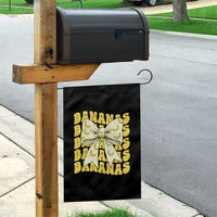 Bananas Coquette Bow Garden Flag Retro Banana Lovers Women Girls Kids