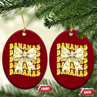 Bananas Coquette Bow Ceramic Ornament Retro Banana Lovers Women Girls Kids
