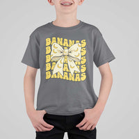 Bananas Coquette Bow T Shirt For Kid Retro Banana Lovers Women Girls Kids