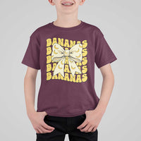 Bananas Coquette Bow T Shirt For Kid Retro Banana Lovers Women Girls Kids