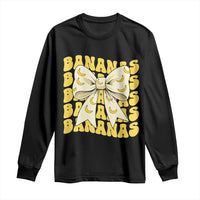 Bananas Coquette Bow Long Sleeve Shirt Retro Banana Lovers Women Girls Kids