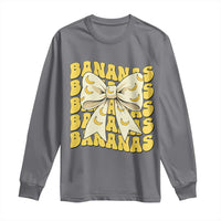 Bananas Coquette Bow Long Sleeve Shirt Retro Banana Lovers Women Girls Kids