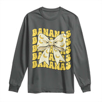 Bananas Coquette Bow Long Sleeve Shirt Retro Banana Lovers Women Girls Kids