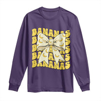 Bananas Coquette Bow Long Sleeve Shirt Retro Banana Lovers Women Girls Kids