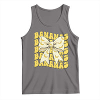 Bananas Coquette Bow Tank Top Retro Banana Lovers Women Girls Kids