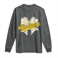 Bananas Coquette Bow Long Sleeve Shirt Retro Throwback Popular Fruit Humor Banana Classic