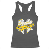 Bananas Coquette Bow Racerback Tank Top Retro Throwback Popular Fruit Humor Banana Classic