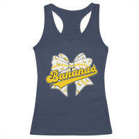 Bananas Coquette Bow Racerback Tank Top Retro Throwback Popular Fruit Humor Banana Classic