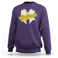 Bananas Coquette Bow Sweatshirt Retro Throwback Popular Fruit Humor Banana Classic