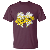 Bananas Coquette Bow T Shirt Retro Throwback Popular Fruit Humor Banana Classic