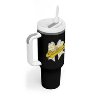 Bananas Coquette Bow Tumbler With Handle Retro Throwback Popular Fruit Humor Banana Classic