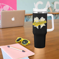Bananas Coquette Bow Tumbler With Handle Retro Throwback Popular Fruit Humor Banana Classic