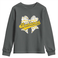 Bananas Coquette Bow Youth Sweatshirt Retro Throwback Popular Fruit Humor Banana Classic