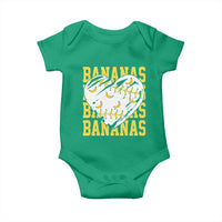 Retro Bananas Baby Onesie Vintage Baseball Heart Graphic Game Day Gifts