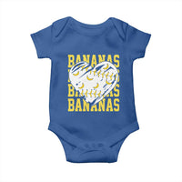 Retro Bananas Baby Onesie Vintage Baseball Heart Graphic Game Day Gifts