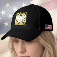 Retro Bananas Baseball Cap Vintage Baseball Heart Graphic Game Day Gifts