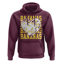 Retro Bananas Hoodie Vintage Baseball Heart Graphic Game Day Gifts