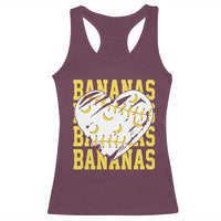 Retro Bananas Racerback Tank Top Vintage Baseball Heart Graphic Game Day Gifts