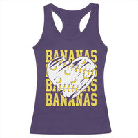 Retro Bananas Racerback Tank Top Vintage Baseball Heart Graphic Game Day Gifts