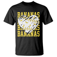 Retro Bananas T Shirt Vintage Baseball Heart Graphic Game Day Gifts