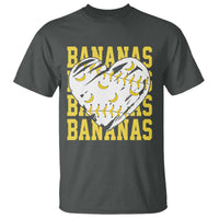 Retro Bananas T Shirt Vintage Baseball Heart Graphic Game Day Gifts