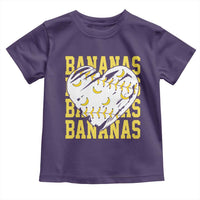 Retro Bananas Toddler T Shirt Vintage Baseball Heart Graphic Game Day Gifts