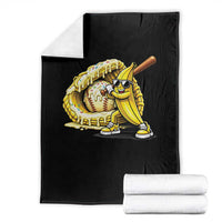 Baseball Banana Throw Blanket Funny Baseball Glove Drip Kids Youth Boys Girls