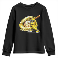 Baseball Banana Youth Sweatshirt Funny Baseball Glove Drip Kids Youth Boys Girls