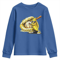Baseball Banana Youth Sweatshirt Funny Baseball Glove Drip Kids Youth Boys Girls