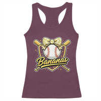 Bananas Coquette Bow Racerback Tank Top Baseball Bats Banana Lovers Women Girls Kids